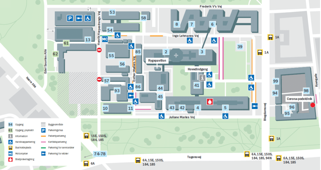 Guide: Sådan finder du hospitalernes afsnit og opgange 4